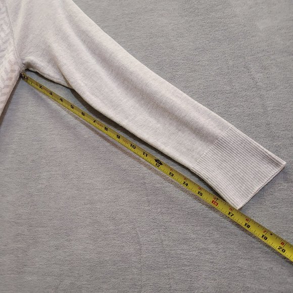 COPY - Eddie Bauer Top Women Large Sweater Quarter Zip Long Sleeve Grey - Picture 9 of 11